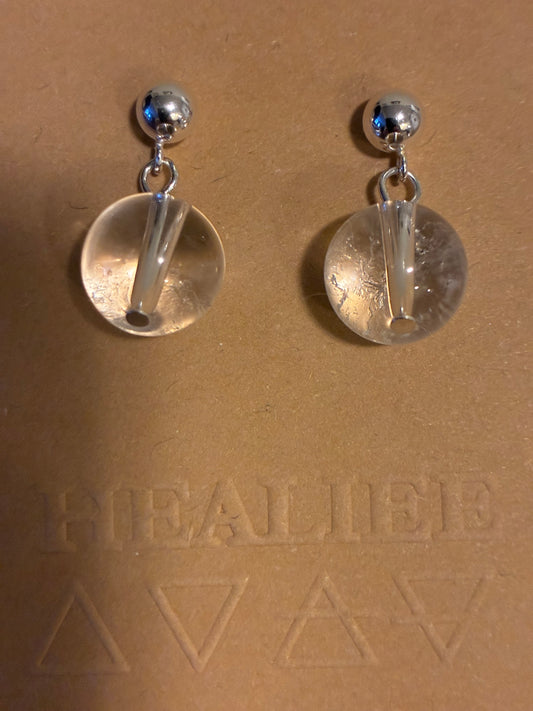 Clear Quartz - Single Drop Earrings