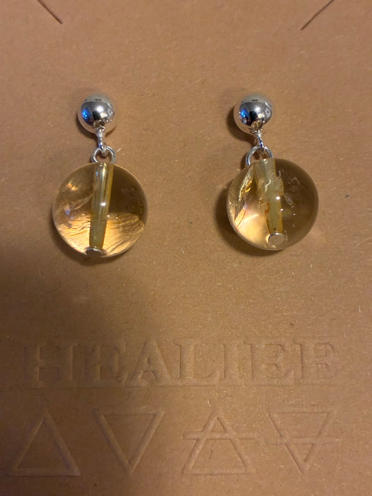 Citrine - Single Drop Earrings