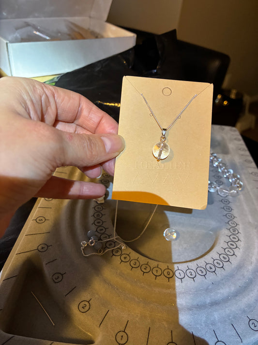 Clear Quartz - Single Drop Necklace