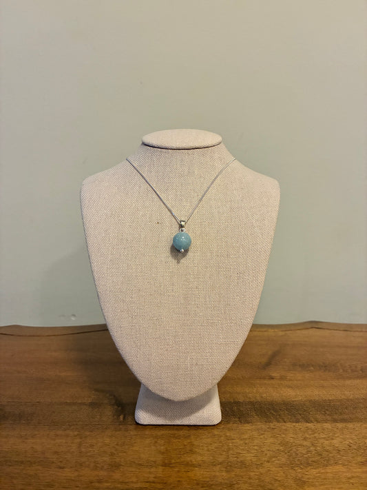 Aquamarine - Single Drop Necklace