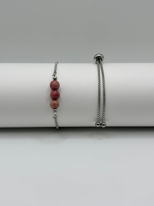 The Everyday Bracelet - Pink Rhodonite