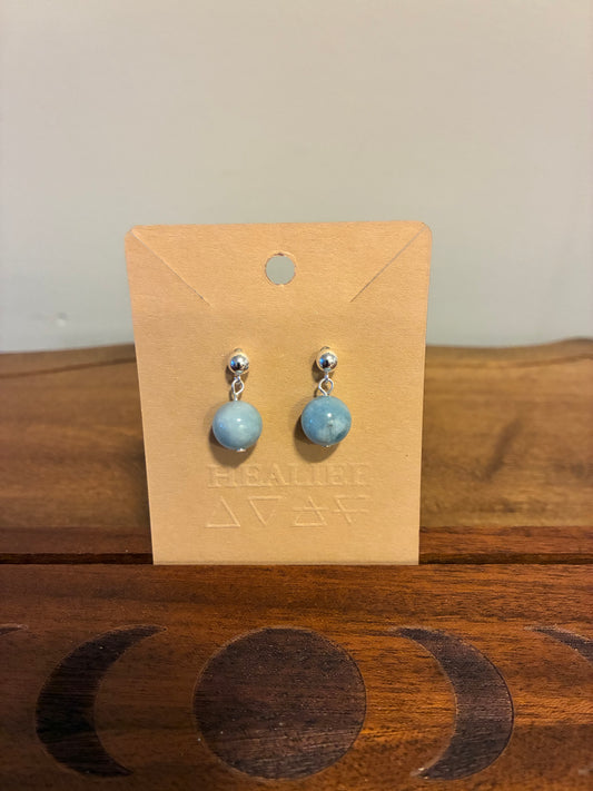 Aquamarine - Single Drop Earrings