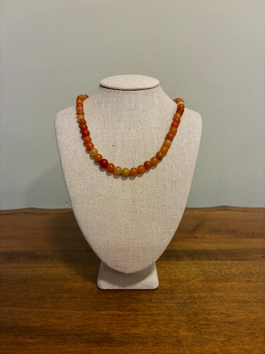 Red Aventurine - Beaded Necklace