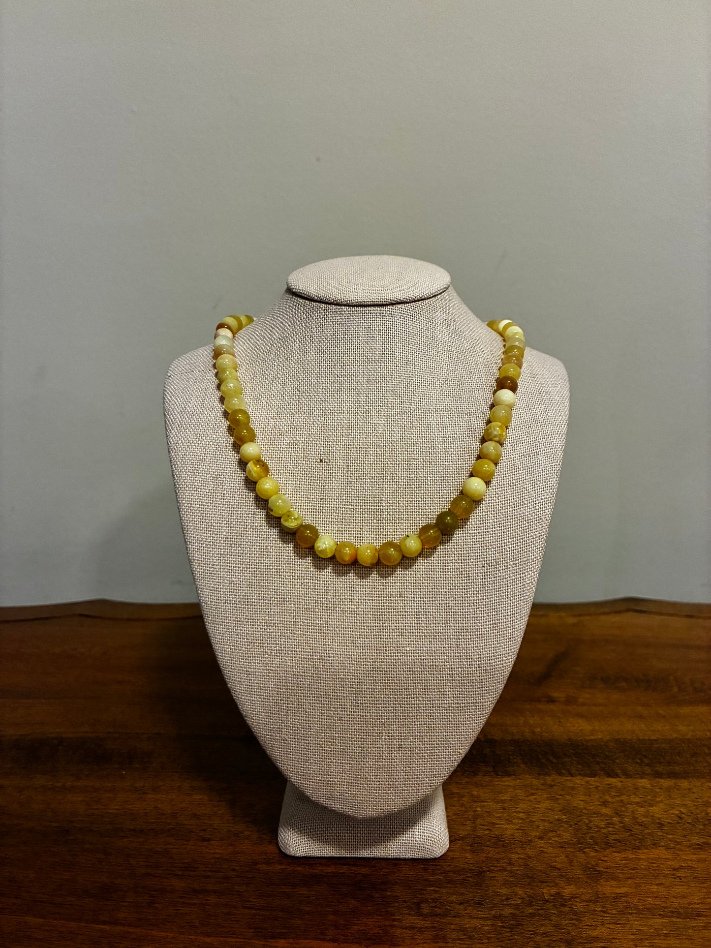 Yellow Opal - Beaded Necklace