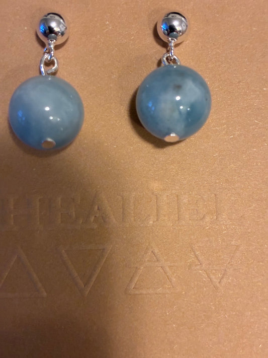 Aquamarine - Single Drop Earrings