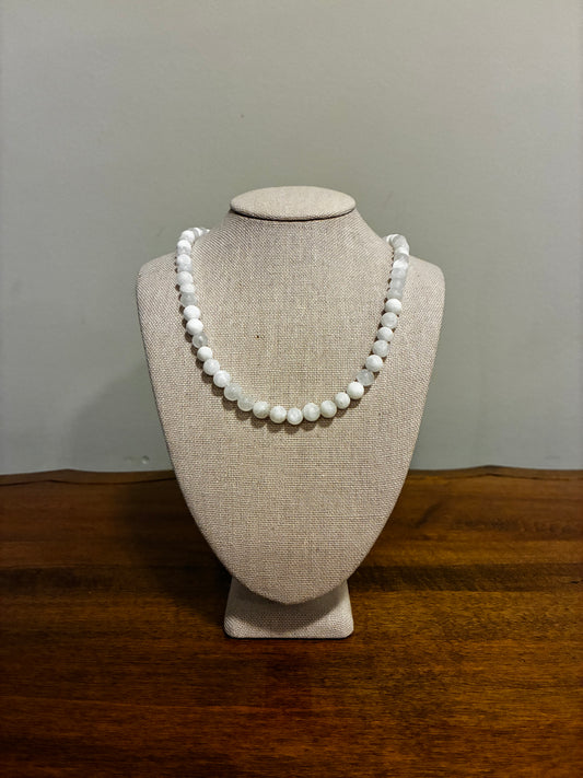 Rainbow Moonstone - Beaded Necklace