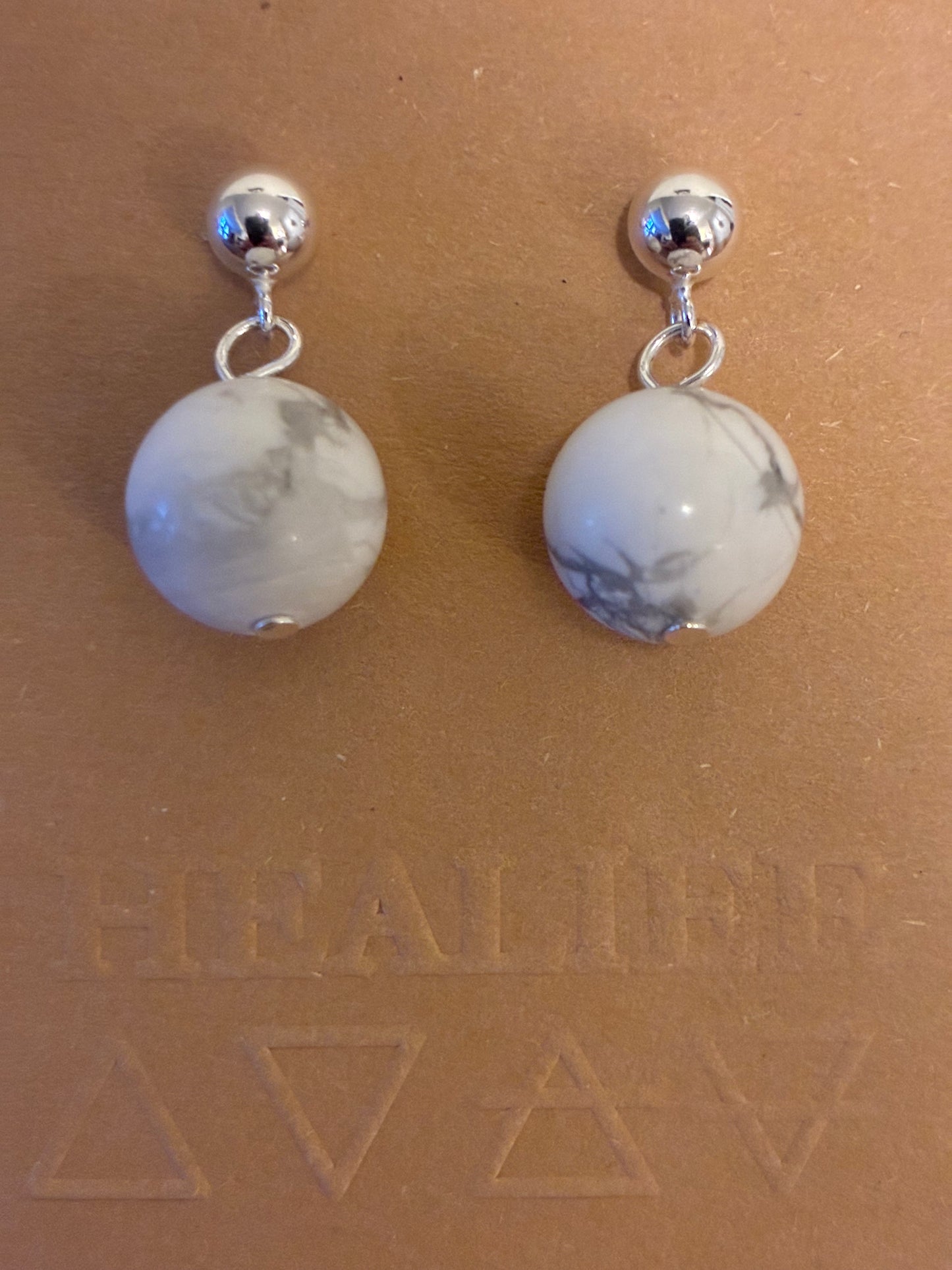 Howlite - Single Drop Earrings