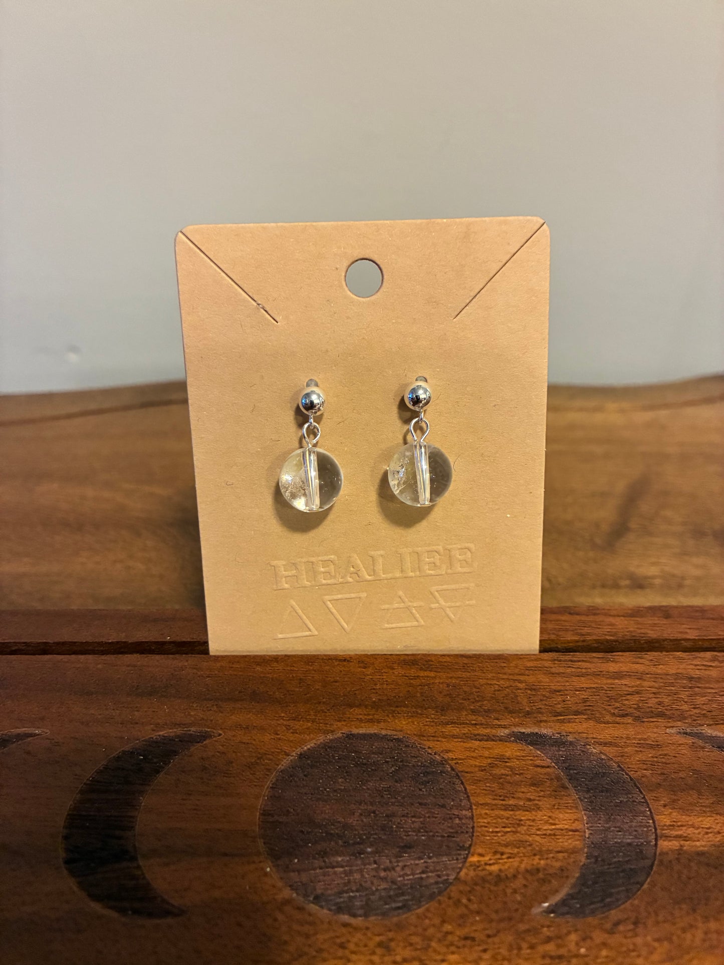 Clear Quartz - Single Drop Earrings