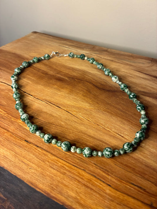 Tree Agate - 18" Beaded Necklace