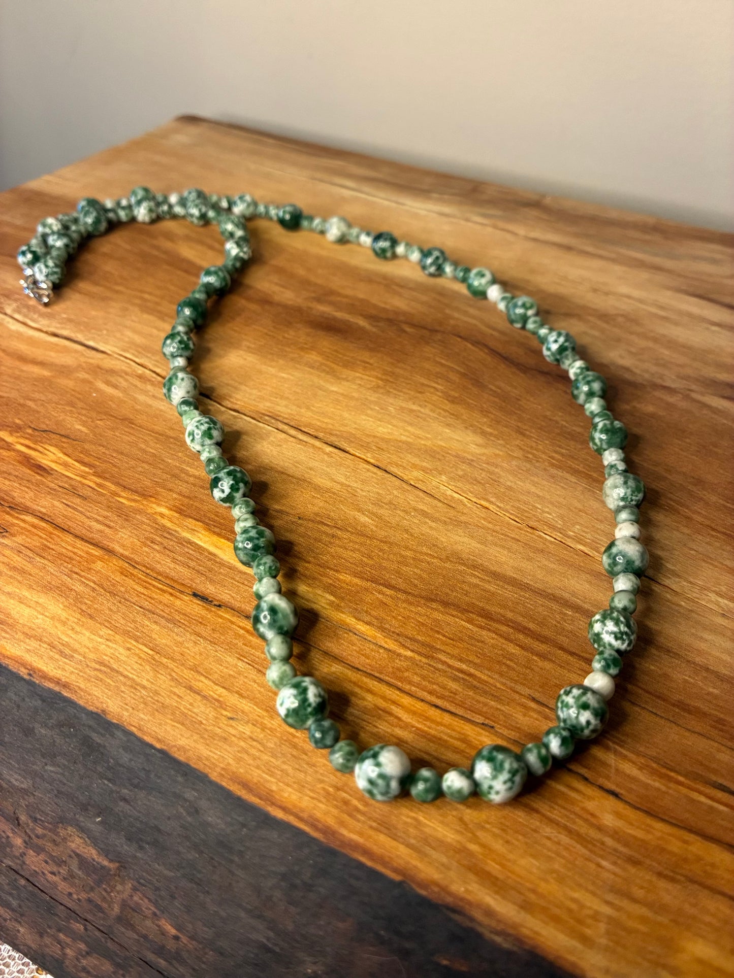 Tree Agate - 24" Beaded Necklace