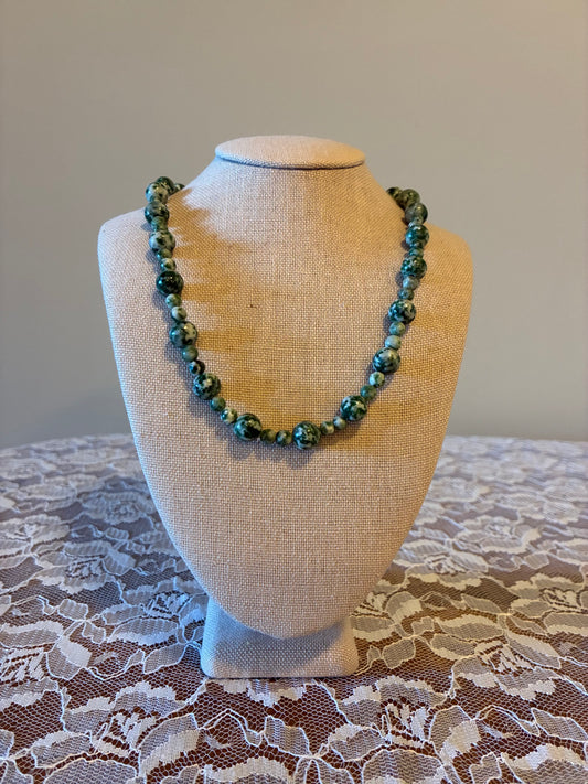 Tree Agate - 18" Beaded Necklace
