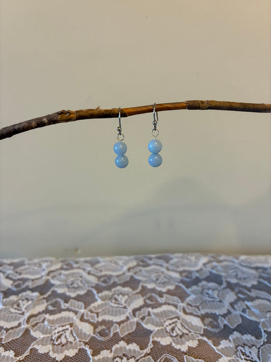 Angelite - Beaded Drop Earrings